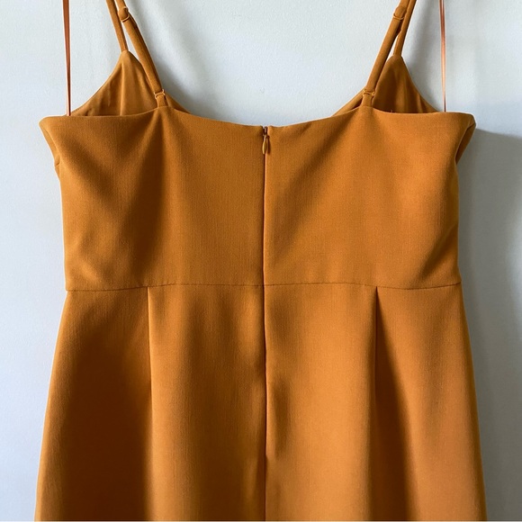 French Connection Whisper Sleeveless Envelope Skirt Dress Golden size 10 - Picture 10 of 15